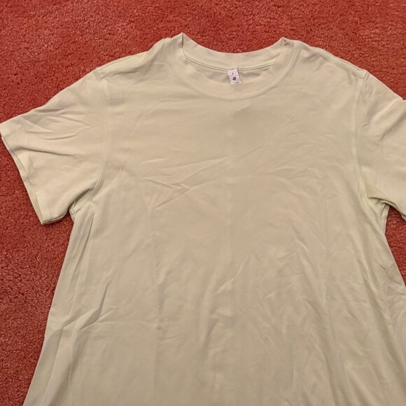 Lululemon All Yours Tee Dress Lemon Vibe Relaxed Fit Pima Cotton Vitasea Size 4 - Picture 11 of 12